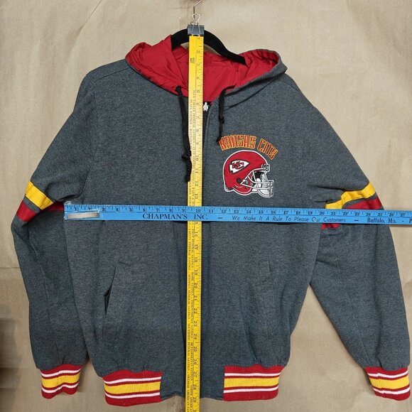 Kansas City Chiefs G-III Sport Reversible Red Zip Bomber Jacket (L) Rain Coat - Picture 14 of 16